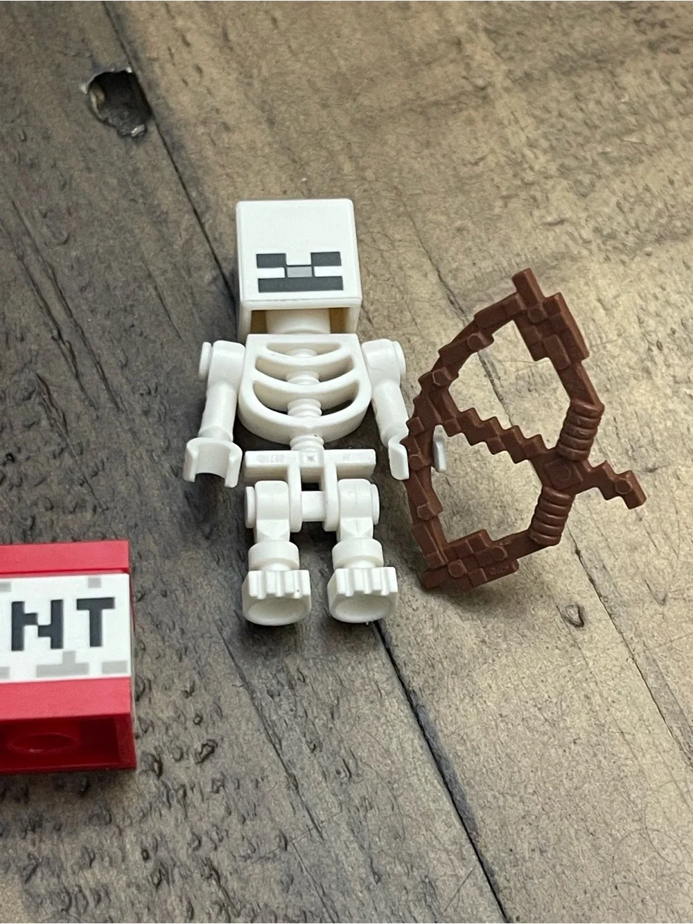 LEGO Minecraft Minifigure Lot: Steve with Gold Armor & Skeleton Archer